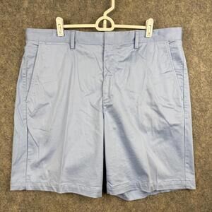 Fennec Men’s Flat Front Shorts Light Blue Size 38 8” Preppy Casual 232